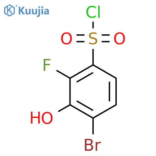 4-Bromo-2-fluoro-3-hydroxybenzenesulfonyl chloride structure