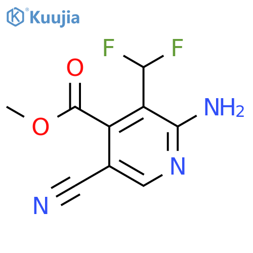 Methyl 2-amino-5-cyano-3-(difluoromethyl)pyridine-4-carboxylate structure