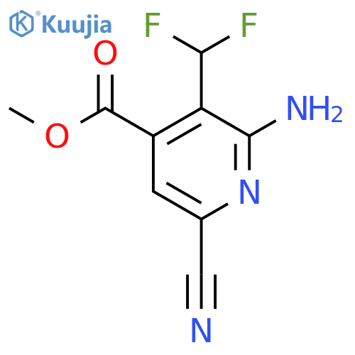 Methyl 2-amino-6-cyano-3-(difluoromethyl)pyridine-4-carboxylate structure