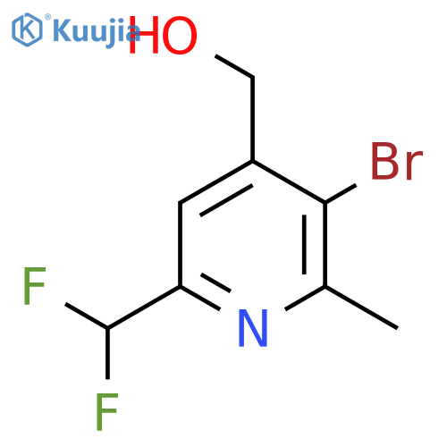 3-Bromo-6-(difluoromethyl)-2-methylpyridine-4-methanol structure