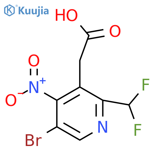 5-Bromo-2-(difluoromethyl)-4-nitropyridine-3-acetic acid structure
