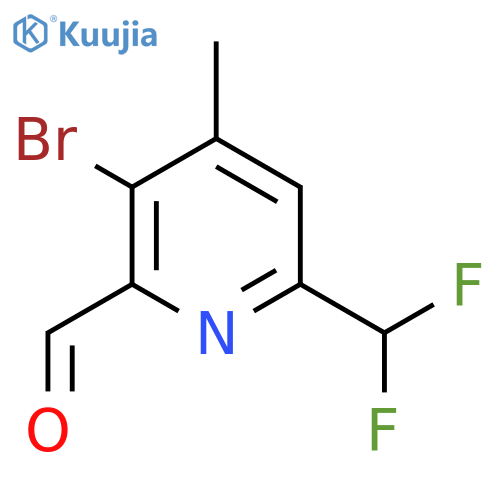 3-Bromo-6-(difluoromethyl)-4-methylpyridine-2-carboxaldehyde structure