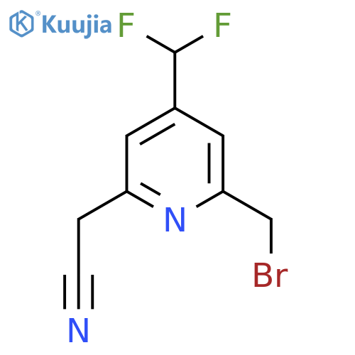 2-(Bromomethyl)-4-(difluoromethyl)pyridine-6-acetonitrile structure