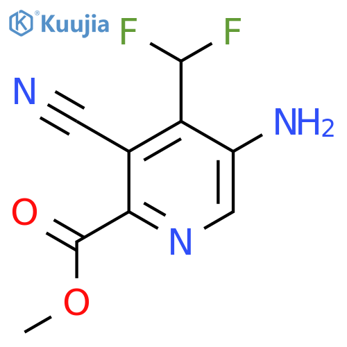 Methyl 5-amino-3-cyano-4-(difluoromethyl)pyridine-2-carboxylate structure