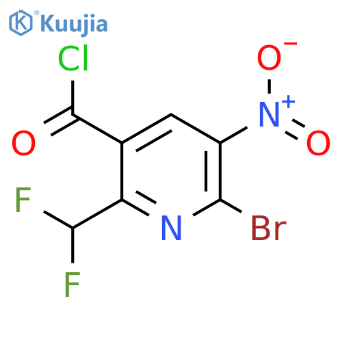 2-Bromo-6-(difluoromethyl)-3-nitropyridine-5-carbonyl chloride structure