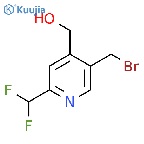 5-(Bromomethyl)-2-(difluoromethyl)pyridine-4-methanol structure