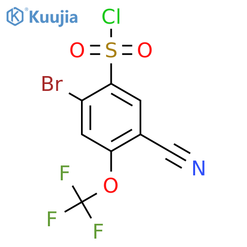 2-Bromo-5-cyano-4-(trifluoromethoxy)benzenesulfonyl chloride structure