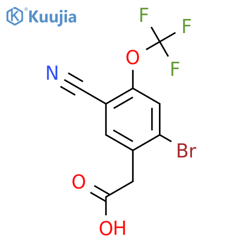 2-Bromo-5-cyano-4-(trifluoromethoxy)phenylacetic acid structure