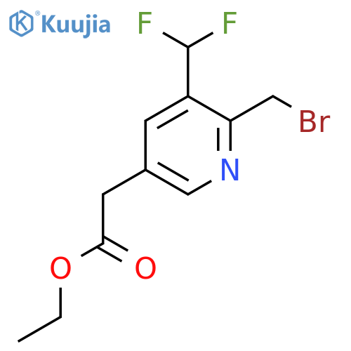 Ethyl 2-(bromomethyl)-3-(difluoromethyl)pyridine-5-acetate structure