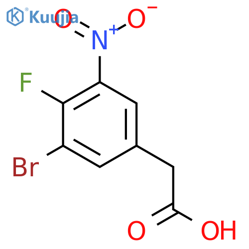 3-Bromo-4-fluoro-5-nitrophenylacetic acid structure