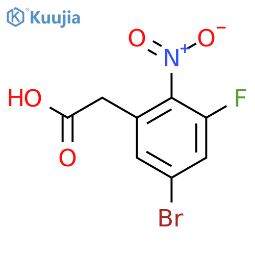 (5-Bromo-3-fluoro-2-nitrophenyl)acetic acid structure