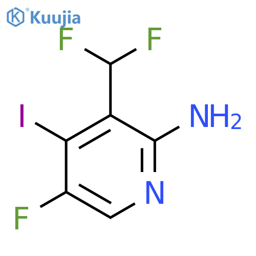 2-Amino-3-(difluoromethyl)-5-fluoro-4-iodopyridine structure