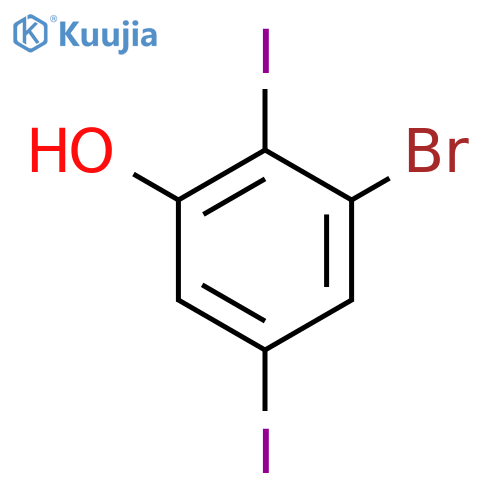 3-Bromo-2,5-diiodophenol structure