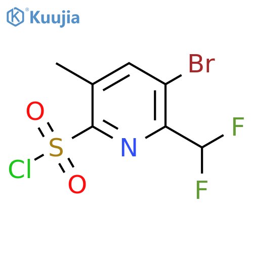 3-Bromo-2-(difluoromethyl)-5-methylpyridine-6-sulfonyl chloride structure