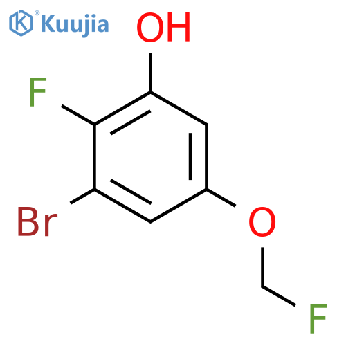 3-Bromo-2-fluoro-5-(fluoromethoxy)phenol structure