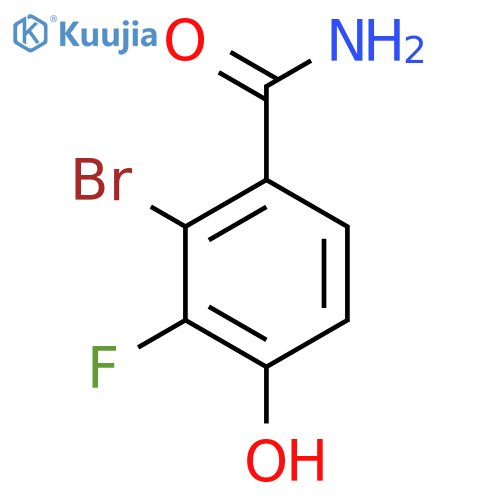 2-Bromo-3-fluoro-4-hydroxybenzamide structure