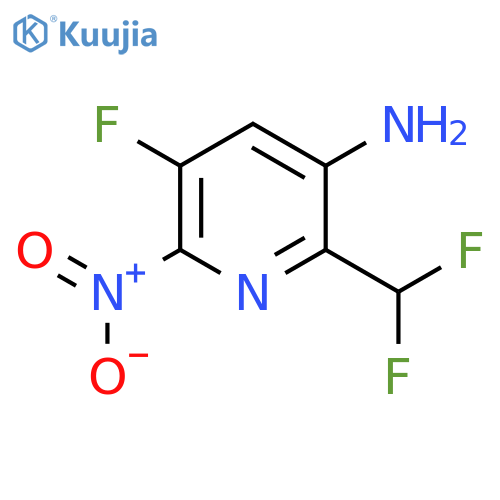 3-Amino-2-(difluoromethyl)-5-fluoro-6-nitropyridine structure
