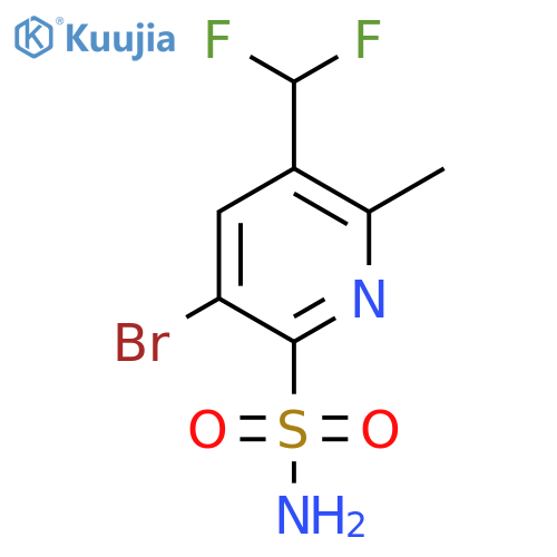 3-Bromo-5-(difluoromethyl)-6-methylpyridine-2-sulfonamide structure