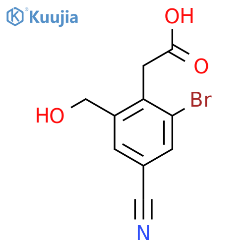 2-Bromo-4-cyano-6-(hydroxymethyl)phenylacetic acid structure