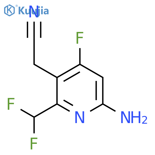 6-Amino-2-(difluoromethyl)-4-fluoropyridine-3-acetonitrile structure