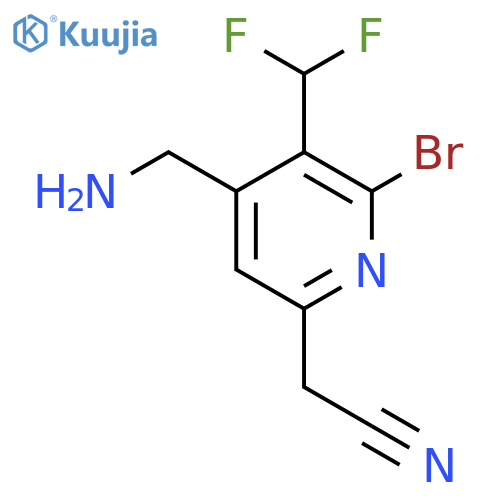 4-(Aminomethyl)-2-bromo-3-(difluoromethyl)pyridine-6-acetonitrile structure