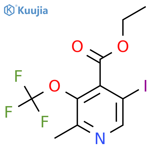 Ethyl 5-iodo-2-methyl-3-(trifluoromethoxy)pyridine-4-carboxylate structure