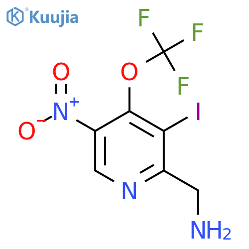 2-(Aminomethyl)-3-iodo-5-nitro-4-(trifluoromethoxy)pyridine structure