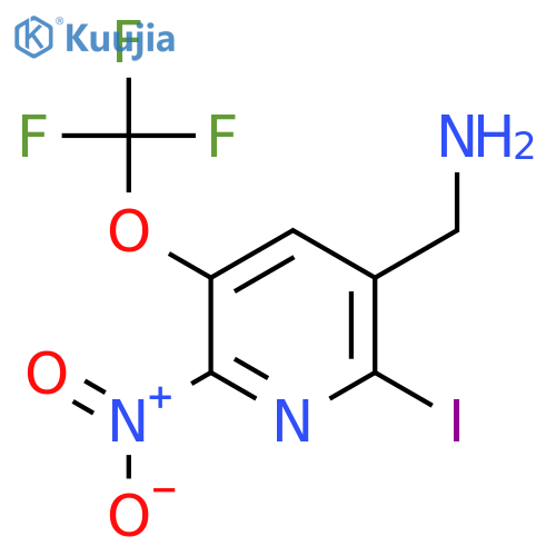 3-(Aminomethyl)-2-iodo-6-nitro-5-(trifluoromethoxy)pyridine structure