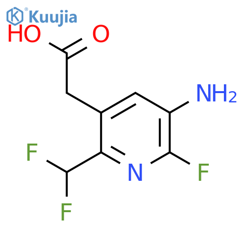 3-Amino-6-(difluoromethyl)-2-fluoropyridine-5-acetic acid structure