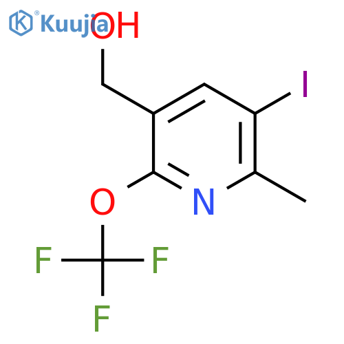 3-Iodo-2-methyl-6-(trifluoromethoxy)pyridine-5-methanol structure