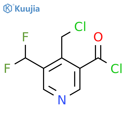 4-(Chloromethyl)-3-(difluoromethyl)pyridine-5-carbonyl chloride structure