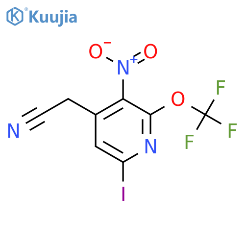 6-Iodo-3-nitro-2-(trifluoromethoxy)pyridine-4-acetonitrile structure