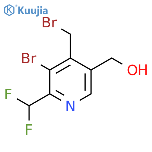 3-Bromo-4-(bromomethyl)-2-(difluoromethyl)pyridine-5-methanol structure