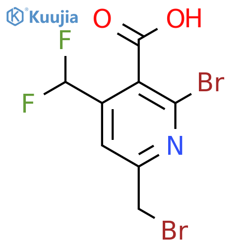 2-Bromo-6-(bromomethyl)-4-(difluoromethyl)pyridine-3-carboxylic acid structure