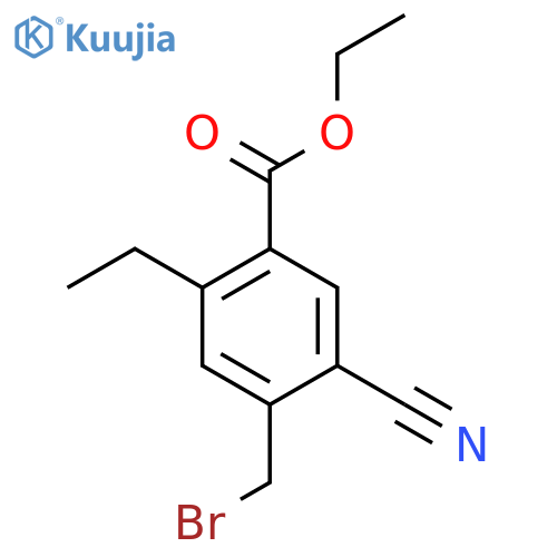 Ethyl 4-bromomethyl-5-cyano-2-ethylbenzoate structure