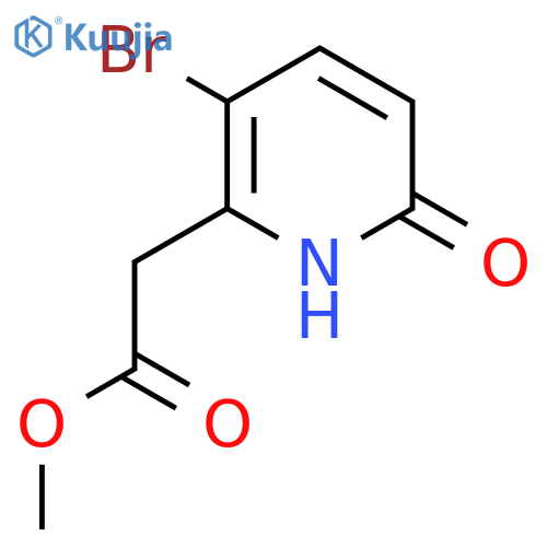 Methyl 3-bromo-6-hydroxypyridine-2-acetate structure
