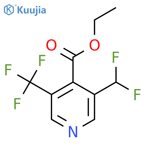 Ethyl 3-(difluoromethyl)-5-(trifluoromethyl)pyridine-4-carboxylate structure