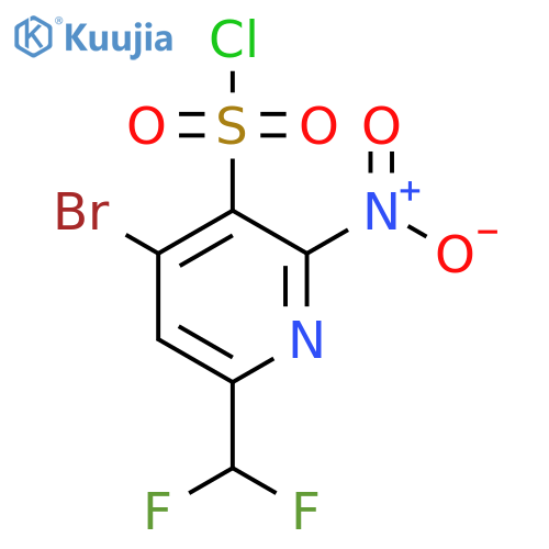 4-Bromo-6-(difluoromethyl)-2-nitropyridine-3-sulfonyl chloride structure