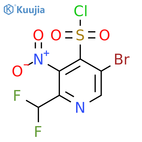 5-Bromo-2-(difluoromethyl)-3-nitropyridine-4-sulfonyl chloride structure