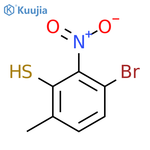 3-Bromo-6-methyl-2-nitrothiophenol structure