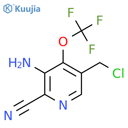 3-Amino-5-(chloromethyl)-2-cyano-4-(trifluoromethoxy)pyridine structure