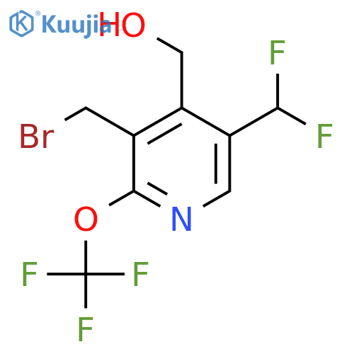3-(Bromomethyl)-5-(difluoromethyl)-2-(trifluoromethoxy)pyridine-4-methanol structure