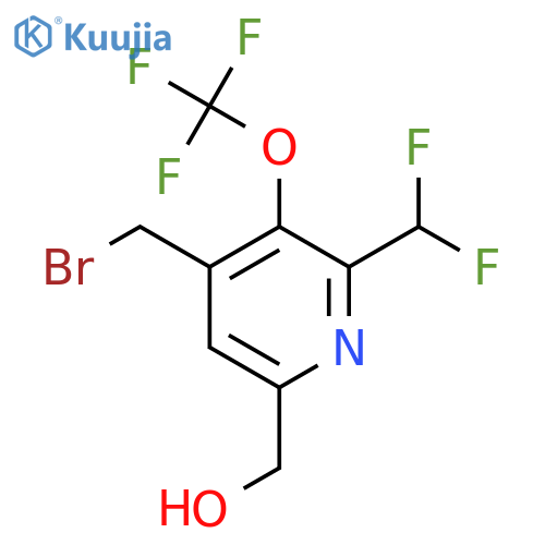 4-(Bromomethyl)-2-(difluoromethyl)-3-(trifluoromethoxy)pyridine-6-methanol structure