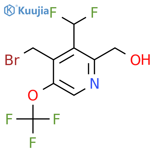 4-(Bromomethyl)-3-(difluoromethyl)-5-(trifluoromethoxy)pyridine-2-methanol structure