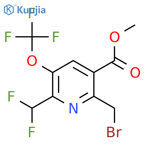 Methyl 2-(bromomethyl)-6-(difluoromethyl)-5-(trifluoromethoxy)pyridine-3-carboxylate structure