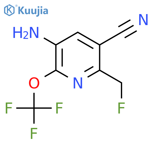 3-Amino-5-cyano-6-(fluoromethyl)-2-(trifluoromethoxy)pyridine structure