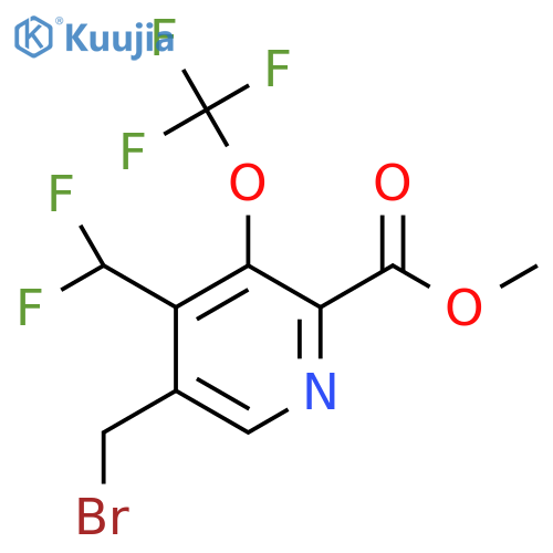 Methyl 5-(bromomethyl)-4-(difluoromethyl)-3-(trifluoromethoxy)pyridine-2-carboxylate structure