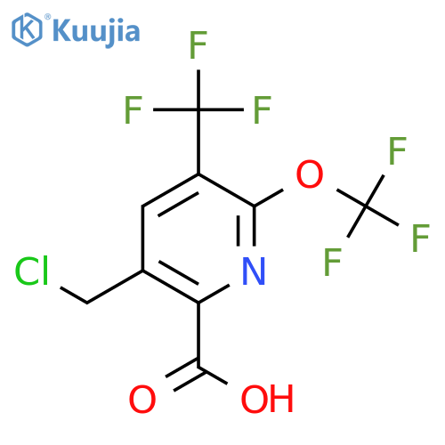 5-(Chloromethyl)-2-(trifluoromethoxy)-3-(trifluoromethyl)pyridine-6-carboxylic acid structure