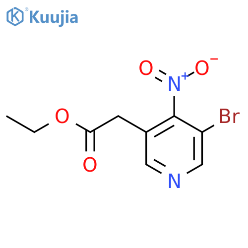 Ethyl 3-bromo-4-nitropyridine-5-acetate structure