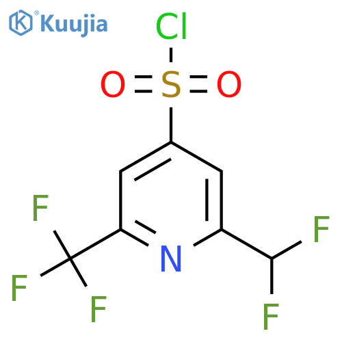 2-(Difluoromethyl)-6-(trifluoromethyl)pyridine-4-sulfonyl chloride structure